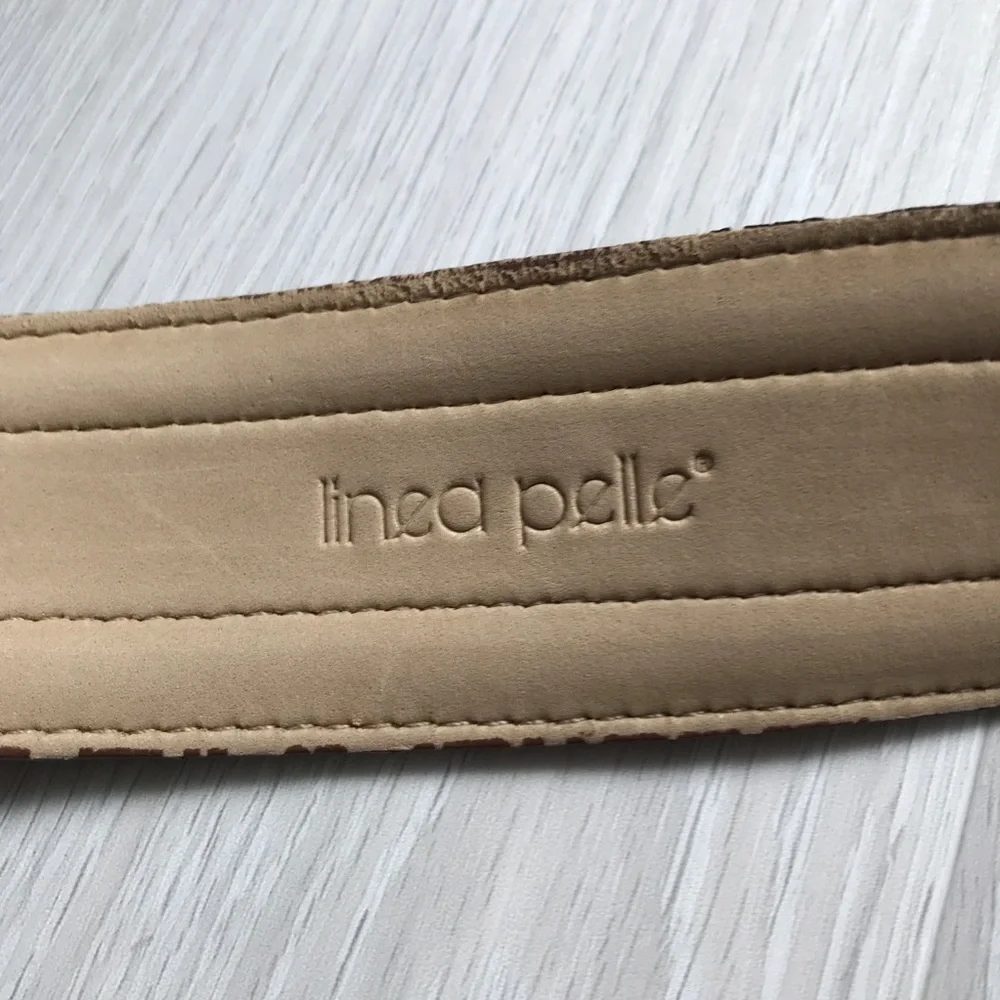 LINEA PELLE BROWN SUEDE LEATHER WIDE BELT WOMENS SMALL